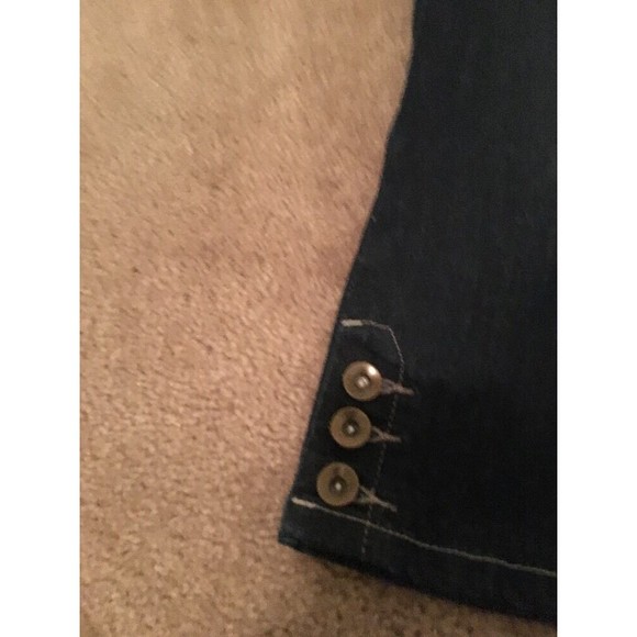 Blue Identity Women's Crop Capri Blue Denim Jeans Pants Size 10 - Picture 2 of 6